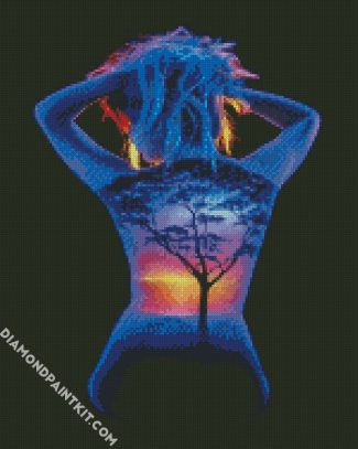 Nature Girl Body Art diamond painting