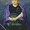 Portrait Of Mink With Violet Sabwl By Beckmann diamond painting