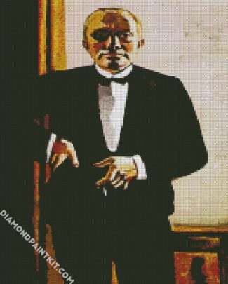 Self Portrait In Tuxedo By Beckmann diamond painting