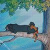 Sleeping Bagheer And Mowgli diamond painting