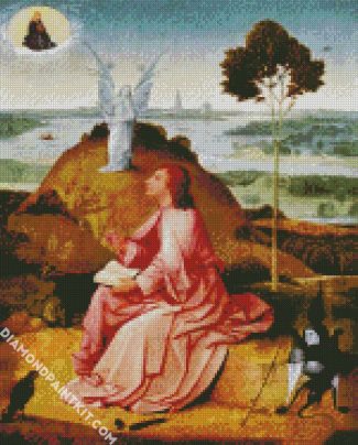 St John The Evangelist On Patmos By Bosch diamond painting