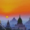 Sunset In Bagan Myanmar diamond painting