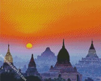 Sunset In Bagan Myanmar diamond painting