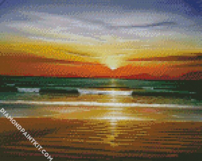 Barmouth Beach Art diamond painting