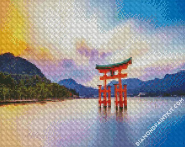 Hakone Shrine Japan diamond painting