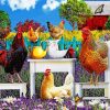 Hens And Roosters Birds diamond painting