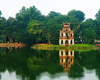 Hoan Kiem Lake Vietnam diamond painting