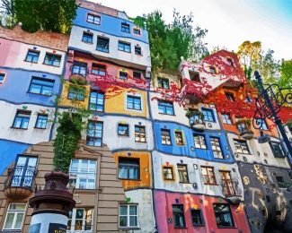 Hundertwasser House Wien diamond painting