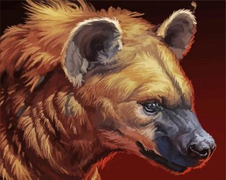 Hyena Head diamond painting