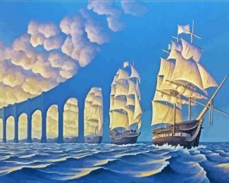 Illusion Sail Ships diamond painting