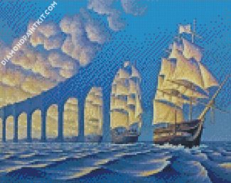 Illusion Sail Ships diamond painting