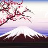 Illustration Mt Fuji diamond painting