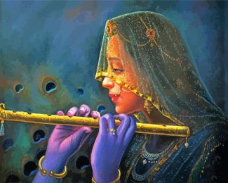 Indian Flute Player diamond painting