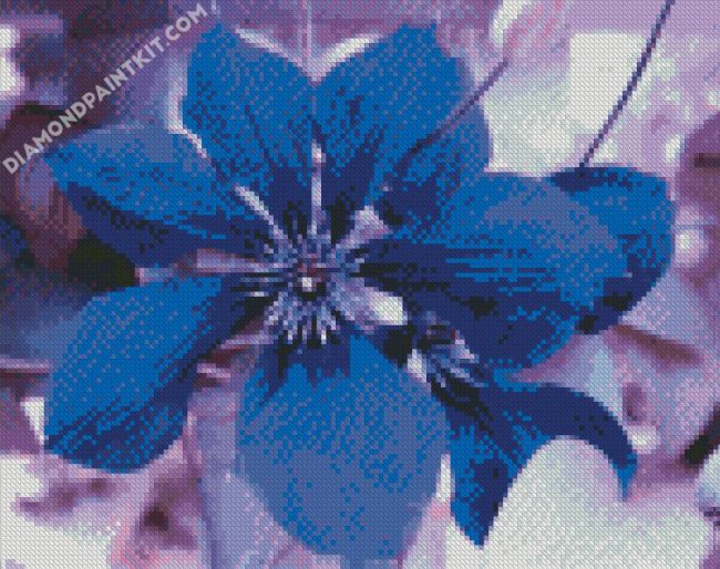 Indigo Flower diamond painting