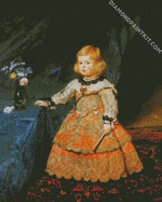 Infanta Margareta Teresa In A Peach Dress By Velazquez diamond painting