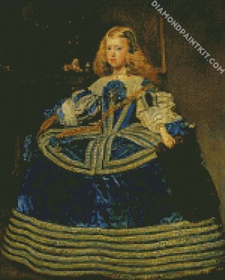 Infanta Margarita Teresa In A Blue Dress Velazquez diamond painting