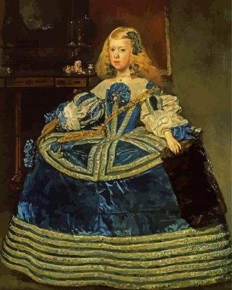 Infanta Margarita Teresa In A Blue Dress Velazquez diamond painting