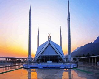 Islamabad Faisal Mosque diamond painting