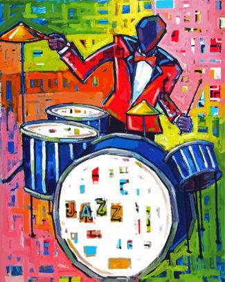 Jazz Drummer Art diamond painting