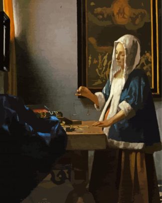 Johannes Vermeer Woman Holding a Balance diamond painting