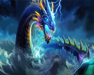 Jormungandr Sea Serpent diamond painting