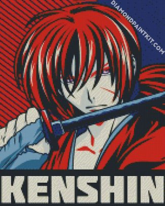 Kenshin Himura Battousai diamond painting