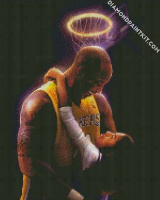 Kobe bryant And Gigi diamond painting