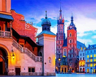 Krakow City diamond painting