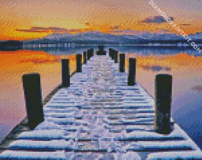 Lake Dock diamond painting