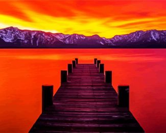 Lake Tahoe Dock diamond painting