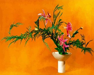 Lilies Ikebana diamond painting