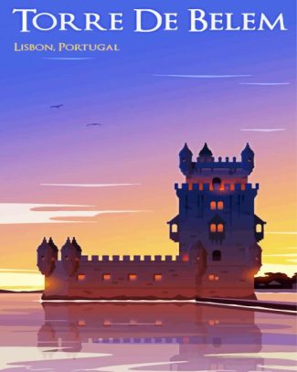 Lisbon Belem Tower Poster diamond painting