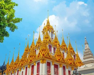 Loha Prasat Temple In Bangkok Thailand diamond painting