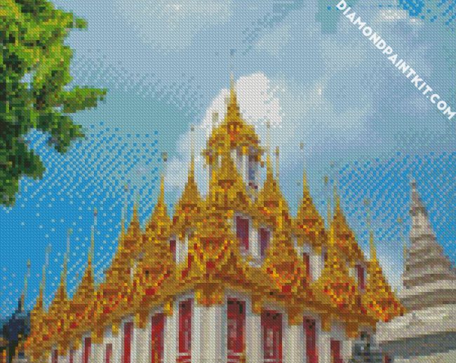 Loha Prasat Temple In Bangkok Thailand diamond painting