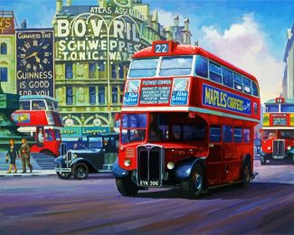 London Bus diamond painting