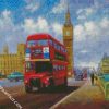 London Red Bus diamond painting