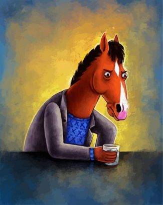 Lonely Bojack Horseman diamond painting