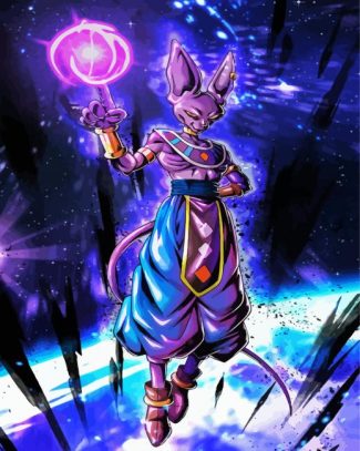 Lord Beerus Dragon Ball diamond painting