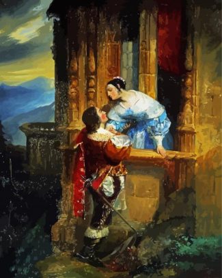 Lovers On Balcony diamond painting