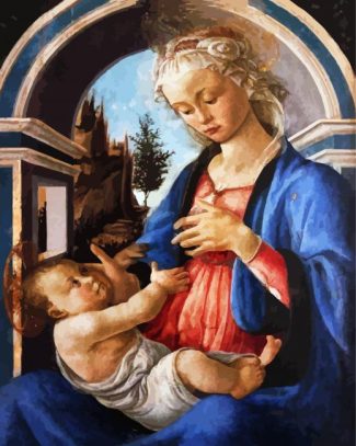 Madonna And Child By Botticelli diamond painting