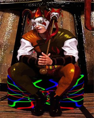 Male Jester diamond painting