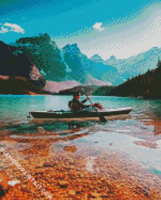 Man On Canoe diamond painting