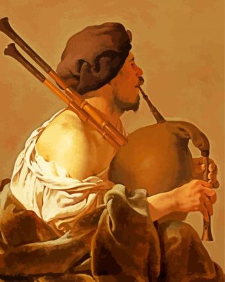 Man Playing Bagpipes diamond painting