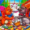 Marie Toulouse And Berlioz Cats diamond painting