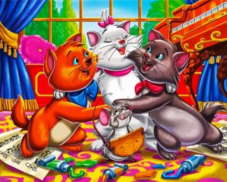 Marie Toulouse And Berlioz Cats diamond painting