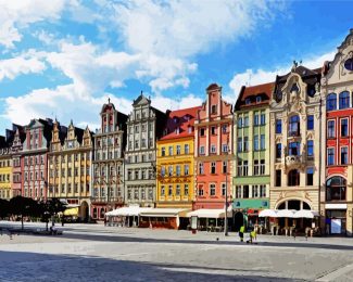 Market Square Wroclaw Poland diamond painting