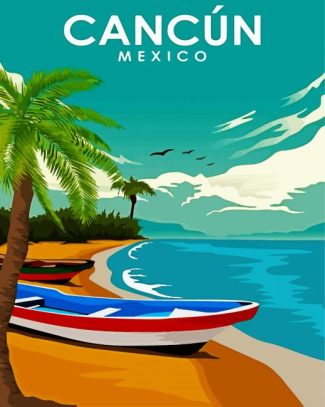 Mexico Cancun Poster diamond painting