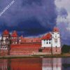 Mir Castle Complex Reflection In Belarus diamond painting