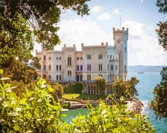 Miramare Castle Trieste diamond painting