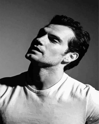 Monochrome Henry Cavill diamond painting